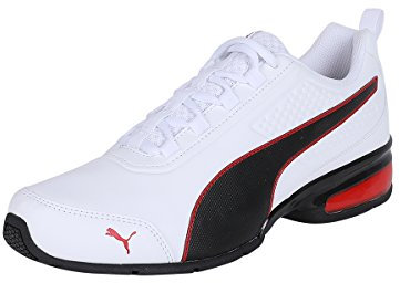 PUMA Unisex Leader VT SL Laufschuhe, Puma White-Puma Black-Flame Scarlet, 47 EU