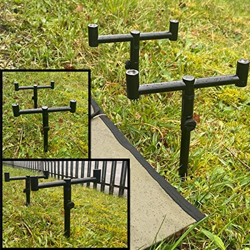 Lidsters Fishing Supplies Ensemble de 2 barres buzz, noir, sac avec 2 tiges de 20-30 cm et 13 cm pour la pêche à la carpe