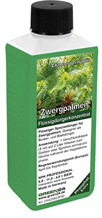Zwergpalmen NPK-Dünger für Chamaerops humilis Flüssigdünger für kleinwüchsige Fächerpalme, Palmen düngen