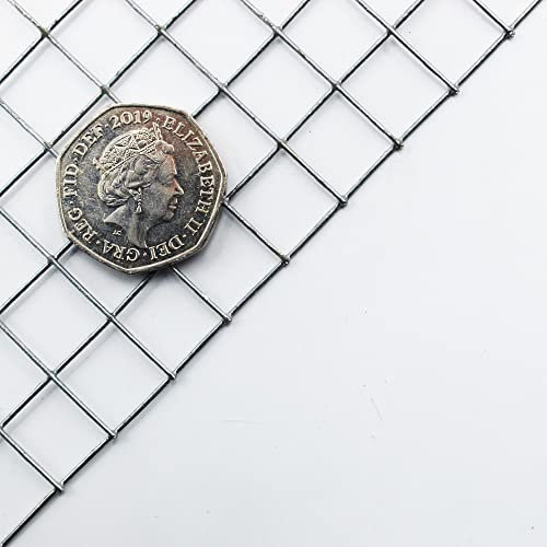 1/2 x 1/2 x 19G Welded Wire Mesh Galvanised Aviary Fence Rabbit Hutch Coop Pet Chicken Run 900mm Wide Rolls (5 Metre x 900mm Roll x 1 Pack)