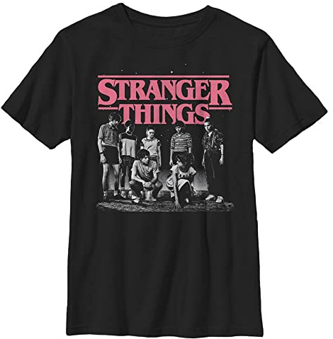 Stranger Things pojkar Stranger Fade kortärmad T-shirt, svart, XS