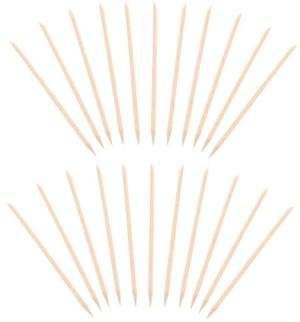 SAFIGLE 100 Bâtonnets en Bois Beige pour Manucure et Pédicure, Outil à Cuticules Multifonctionnel, Design Facile à Utiliser, pour Professionnels et Retouches Ongulaires