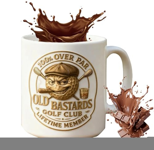 Generico da Golf | Contenitore in Ceramica per Bevande da 350ml | per Cioccolata Calda,Per Golfisti Padre Nonno Appassionati di Sport Campo Ufficio Casa Compleanno Pensionamento Natale Torneo