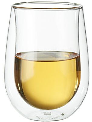 ZWILLING Sorrento 2-pc Double-Wall Stemless White Wine Glass Set, 10-oz, 296ml