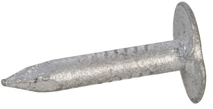 Filznagel, verzinkt, 1 kg, 20 mm x 3 mm, mit großem, flachem Haltekopf für die sichere Befestigung von weichen Materialien wie Dachpappe Rostbeständig