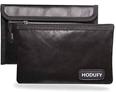 2 Stück (20 x12.7cm) Feuerfeste Taschen,Kleine Geldtasche, Brieftasche for Passport Rechnungen,Scheine und Kleing
