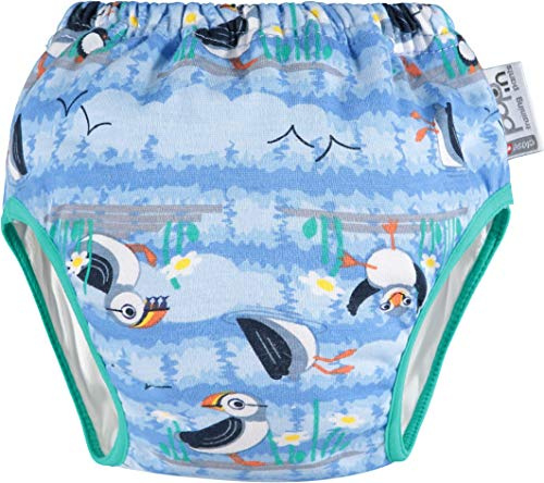 Close Pop-in Daytime Potty Training Pants Reusable Blue Puffin