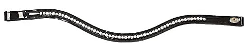 CALEVO - geschwungener Lack-Stirnriemen Crystal-Pearl