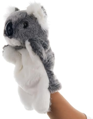LOMTRATS Hund, Kaninchen, Elefant, Taube, Drache, Ziege, Koala, Panda, Bär, Schaf, Kuh, Handpuppen, Plüschtiere, Spielzeug für fantasievolles Rollenspiel, Geschichtenerzählen, Geschenke für Kinder