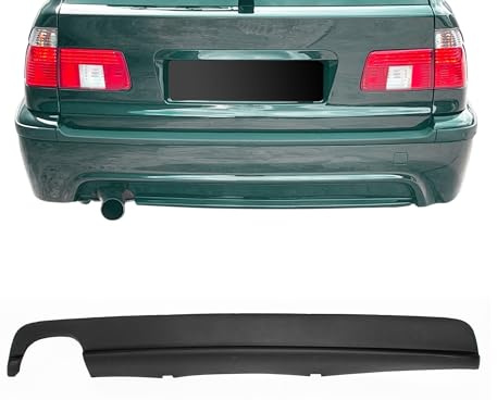 JOM 5111353JOM Rear Bumper Diffuser Rear Diffuser Rear Apron Insert in Sport Look for 5 Series E39 Matte Black Silencer Outlet Left Side