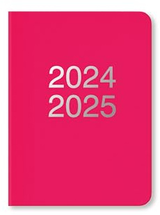 Letts of London Dazzle Schülerkalender 2024/2025, A6, Tagesansicht pro Seite, mit Terminplaner, Rosa