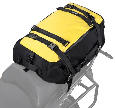 ENJOHOS Bolsa Moto Asiento Trasero 10/20/30L Mochila Moto Impermeable Bolsa de Sillín de Equipaje Motos Multifuncional Bolsa Sobredeposito Motocicleta Modular para Portaequipajes Trasero, Amarillo-30L