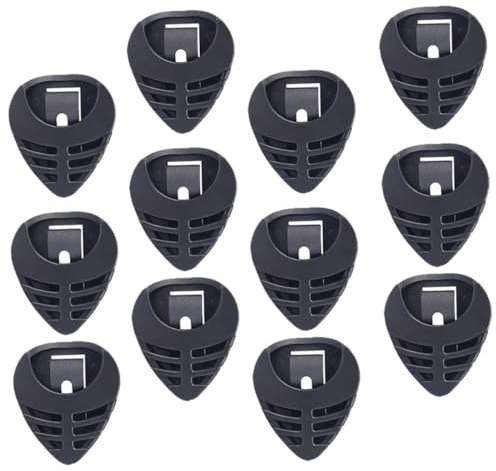 DRESSOOS 50stücke Teiliges Selbstklebende Tragbare Gitarren-plektrum-aufbewahrungsboxen Aus Hochwertigem Kunststoff Schützend Und Langlebig Für Gitarrenliebhaber Praktisches Design in Schwa
