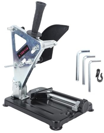Angle Grinder Stand,45 Degree Adjustable Sturdy Angle Grinder Cutting Holder Bracket Chop Saw Stand Desktop Pull Rod Angle Grinding Machine Stand for Polishing Cutting Sawing