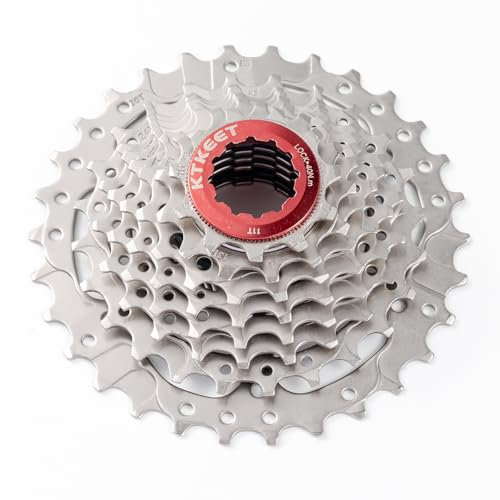 KTKEET 8 Speed Cassette 11-30T/32T/34T/36T/40T/42T/46T Mountain Bike Cassette 8 Speed Bicycle Cassette Sprocket Compatible with Shimano Ultegra xt Sunrace Sram (11-30T)