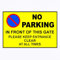 No parking in front of this gate please keep this entrance clear at all times - 3mm Aluminium sign (300mm x 200mm) (1)