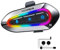 Auriculares Casco Moto,VR2 Manos Libres Moto Bluetooth,5.4 Bluetooth Cancelación de Ruido DSP&CVC,Iluminación RGB,IPX6 Impermeable,Respuesta AutomáticaCompatible con Todos Los Cascos 1000mAH