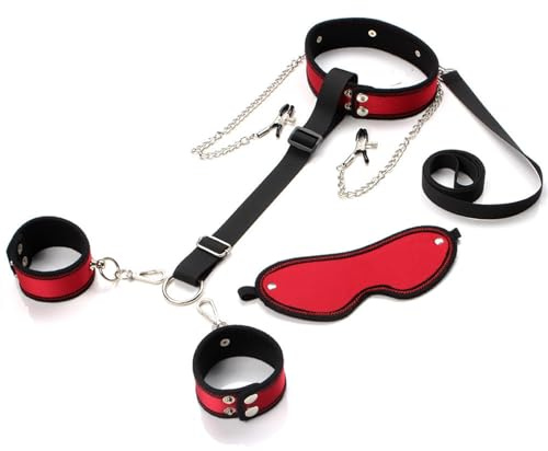 Sujetador Con Abrazaderas Para Mujer,Juguete Sexual Con Esposas,Parche Para El Ojo,Collar,Correa,Juego De Esposas,Kit Sexual Fetiche,Juego De Bondage Bdsm Para Adultos,Herramienta De Juego De Esclavo