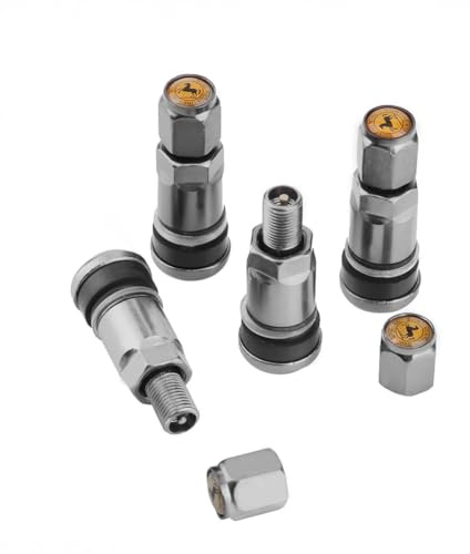 Easy Link 4X Auto Gummiventile Reifenventile Continental Ventile Felgenventile Grau Autoventile