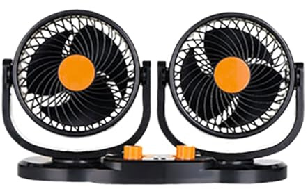 Ventilatore USB a doppia testa per auto con potente raffreddamento 360 rotazione 3vento velocità scrivania per SUV camion casa doppia testa Usb