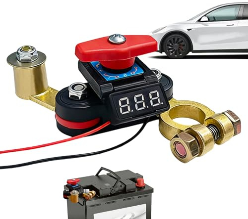Desconectador de Batería para Coche - 12V/24V Giratorio Uso Pesado,Desconectador de Batería para Camión con Postes Superiores | para Vehículos, Autocaravanas, SUVs, Barcos, Terminal Negativo, Viajes y