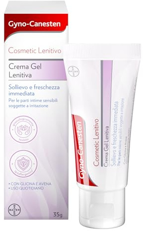 Gyno-Canesten Cosmetic Crema-Gel Lenitiva per sollievo e freschezza immediata delle parti intime sensibili, Crema-Gel Intima Lenitiva e idratante, con Avena e Glicina, Ipoallergenico, 35 g