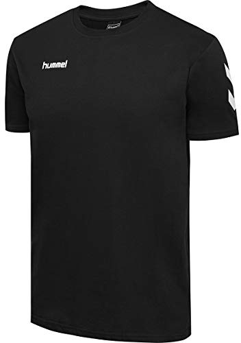 hummel Mens hmlGo Cotton T-shirt, Black, Small
