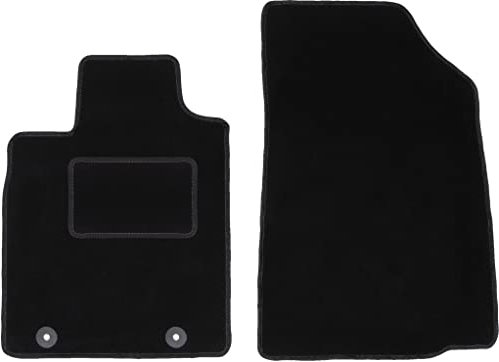 Wielganizator Automatte – Passend für Dacia Sandero II Fließheck, Stepway 2013-2019 – Velours – Autozubehör - Auto Fußmatten – Fußmatte Auto – 2-teilig - schwarz