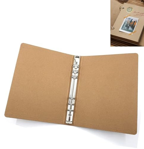A5 Ringbuch Nachfüllbar Kraftpapier - Ordner Mit 6 Ringe Zum Hinzufügen Broschüren-Cover Papiere Lose Blätter Für Schule & Büro
