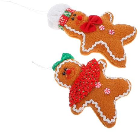 Alipis 2stücke Pack Lebkuchen Ornamente Hängend Für Weihnachtsbaum Dekoration Weihnachtsdeko Innen Zimmerdeko Für Teenager Vintage Wohndeko