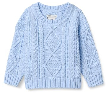 Amazon Essentials Unisex Kids Cable Crewneck Jumper