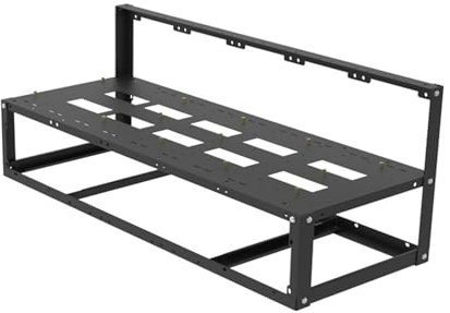 Open-Air-Bergbaukoffer, 8 GPU Open-Air-Mining-Gehäuse Computerrahmen, Langlebig und einfach zu montieren stapelbares Mining-Rack-Mining-Case-Rig
