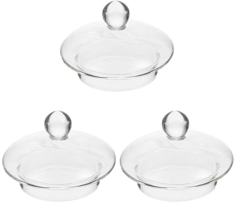 LAPYAPPE Tapa del Colador de Té para Tetera de Vidrio 600 Ml, Set de 3 Piezas, Cubierta Protectora Desmontable de 7,5 Cm, Accesorio para Filtro de Infusiones, Resistente