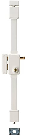 THIRARD - Serrure en Applique Beluga à Tirage pour Porte d'Entrée - Gauche - 3 Points - Porte de 1,65 à 2,25 m - Transit2 Ø23 mm - Axe 45 mm - Blanc - 4 Clés - Mécanisme Sécurisé - Installation Facile