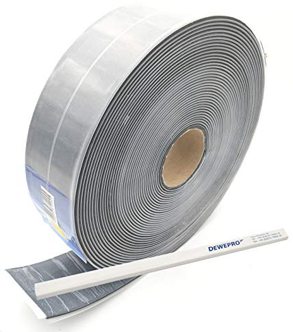 MONTAPE® PE-Dichtband - Rolle a' 25m, Breite: 90mm - zur Erstellung mangelfreier Anschlussfugen und Vermeidung von Rissen - im Set inkl. 1 St. DEWEPRO® Zimmermannsbleistift