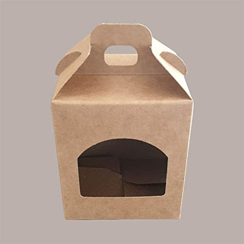 Lucgel Astuccio Porta Vasetti Carta Avana 90x90H100mm, 20 Pz per Confezione Regalo