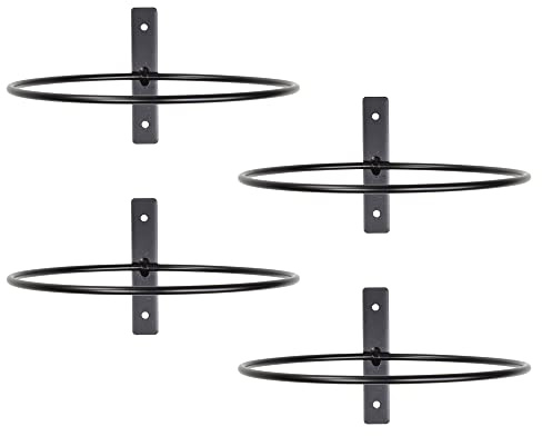Darware Metal Wall Planter Rings (8-Inch, 4-Pack); Wall Mounted Holders for Plant and Flower Pots
