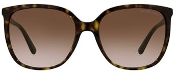 Michael Kors MK2137U Anaheim Universal Fit Square Sunglasses, Dark Tortoise/Brown Gradient, 57 mm