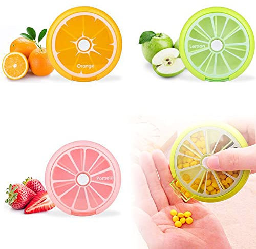 Pillendose, Woche, Pillendose, 7 Tage, 4 Stück, rund, Pillendose, Medikamente, 7 Tage, Pillendose, Täglich, Pillendose, Taschenbox für Medikamente und Ergänzungen