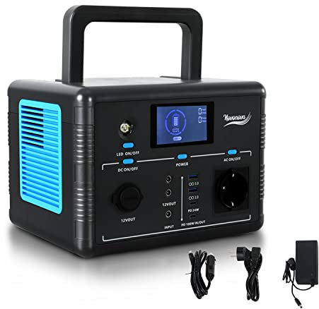 Novonova Station Centrale Électrique Portable, Générateur Électrique Puissance 500W, Capacité 518 Wh/27000mAh, Centrale Générateur Solaire Extérieur/Intérieur, Camping-Cars/Domestique/Voyage, SY-CN001