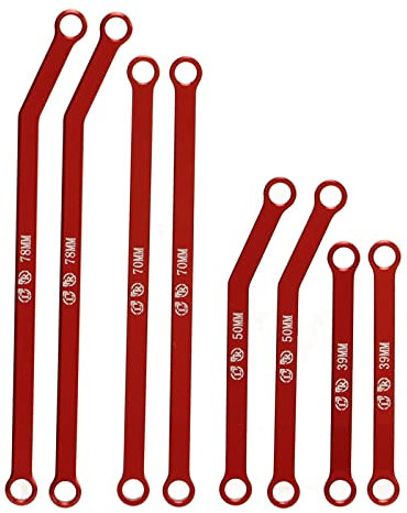 Fockety RC Gestänge Set mit hoher Freigabe, ausgewogener Antrieb, präzise Herstellung, Lenkstange aus Aluminiumlegierung, für 1/24 RC Raupe (#1)