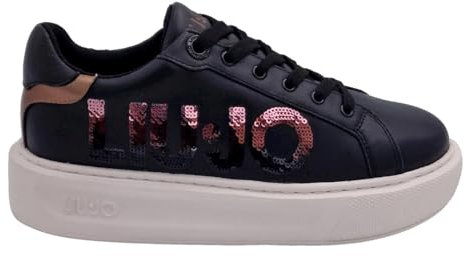 Sneaker in Pelle c/Paillettes Tre Colori Kylie 22 Liu Jo Nero 22222, 37