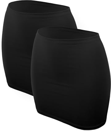 OCERA MULTI-TUBE für Damen, vielseitiger Nierenwärmer, Minirock oder Bandeau Top, BLACK - XL/XXL in 2er Pack