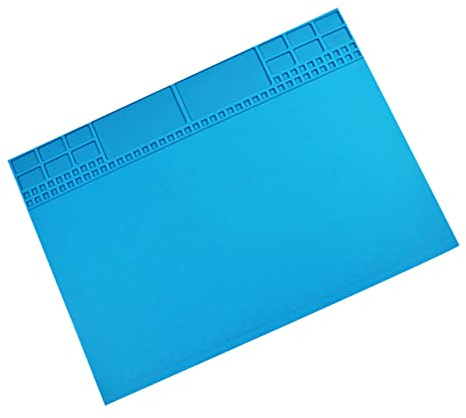 OSALADI Magnetische Handy Reparaturmatte Große Silikon Wartungsmatte | Hitzebeständig, Rutschfest und Säurearm, Himmelblau für Wartung Digitaler Geräte