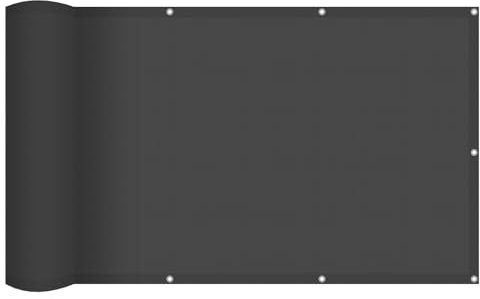 GLOSKIN Frangivista Balcone Ringhiera, Copri Ringhiera Balcone Resistente Alle Intemperie, 90 x 600 cm, Copertura Balcone Ringhiera, Protezione UV, Recinzione per Balconi da Giardino, Colore Antracite