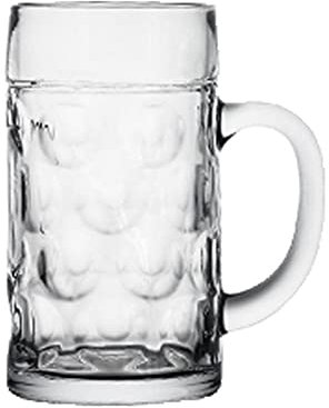 MRKU Beer cup Thickened Glass Tankards 500ML Large Capacity Beer Mug Easy to Clean Beer Glasses with Handle Set of 10 Beer stein