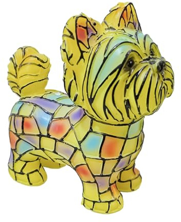 dgyzrx Lampada Yorkshire Terrier, serie cani, luce notturna in resina dipinta a mano, per gli amanti dei cani