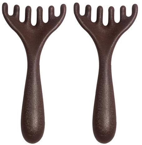 KFSCIP Wooden Head Massager, 2 Pack Scalp Massage Tool, Stress Relief Wood Comb for Relaxation, Portable Head Scratcher for Office, Travel, Home Use, 14 x 6.5CM