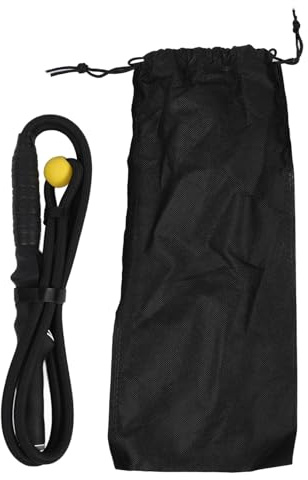 PxQuerantic Swing-Trainer mit Ball, Swing-Trainingshilfe, Verstellbarer Nylon-Gummi-Aufwärmstab für Armkraftübungen, Flexibler Swing-Speed-Trainer-Stick mit Anti-Rutsch-Griff und (Schwarz)