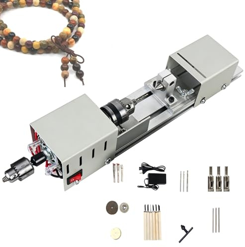 Mini tornio, piccolo tornio per metalli multiuso, utensili per tornio, macchine per la lavorazione del legno, macchina per foratura e fresatura per modellismo in metallo e legno, macchina